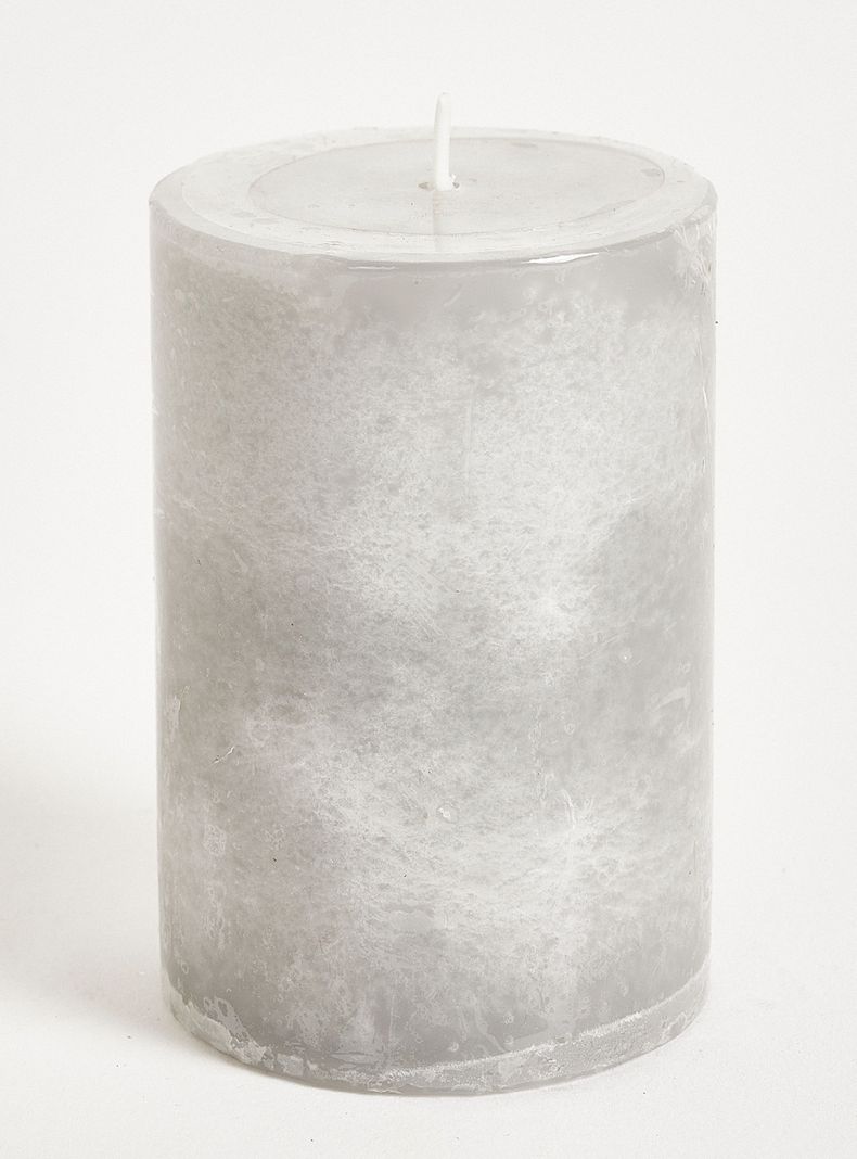 Vela Pilar Gris 10 cm-1
