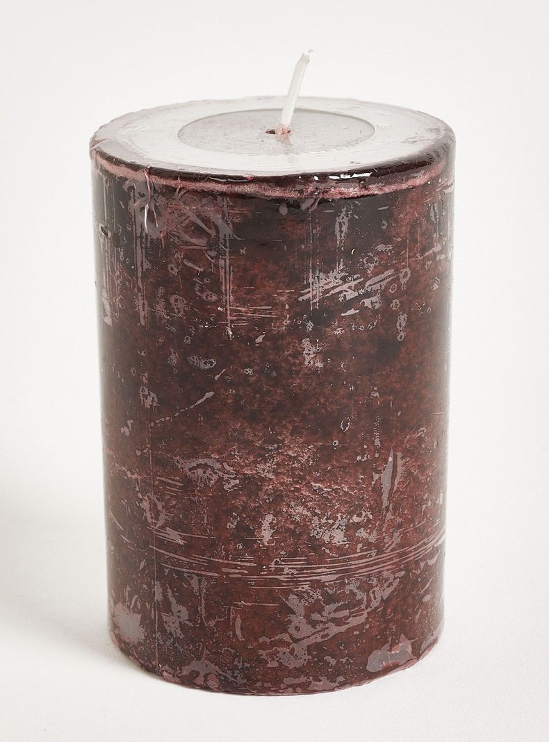 Vela Pilar Negro 10 cm-2