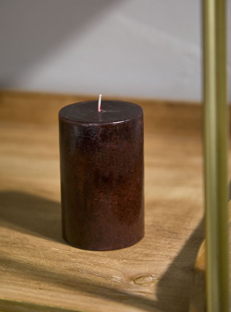 Vela Pilar Negro 10 cm-1