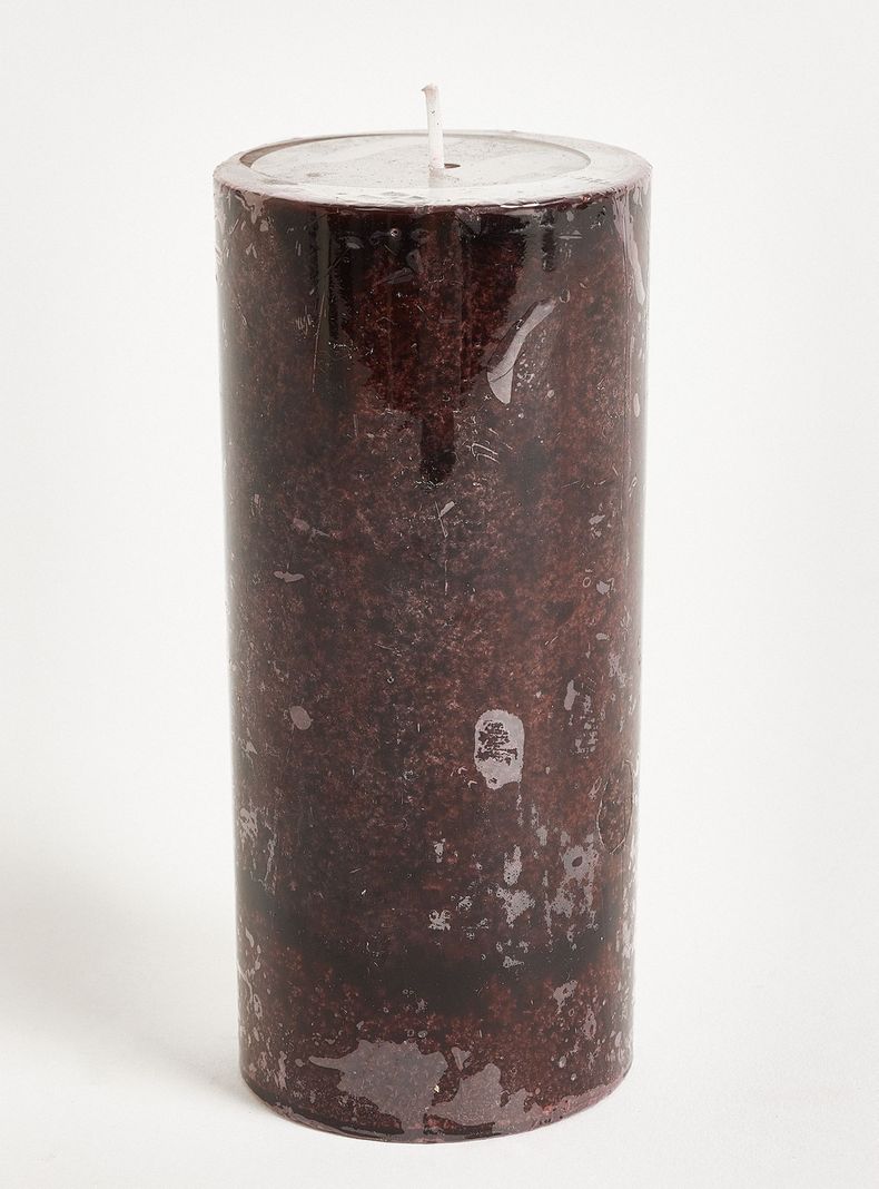 Vela Pilar Negro 15 cm-1