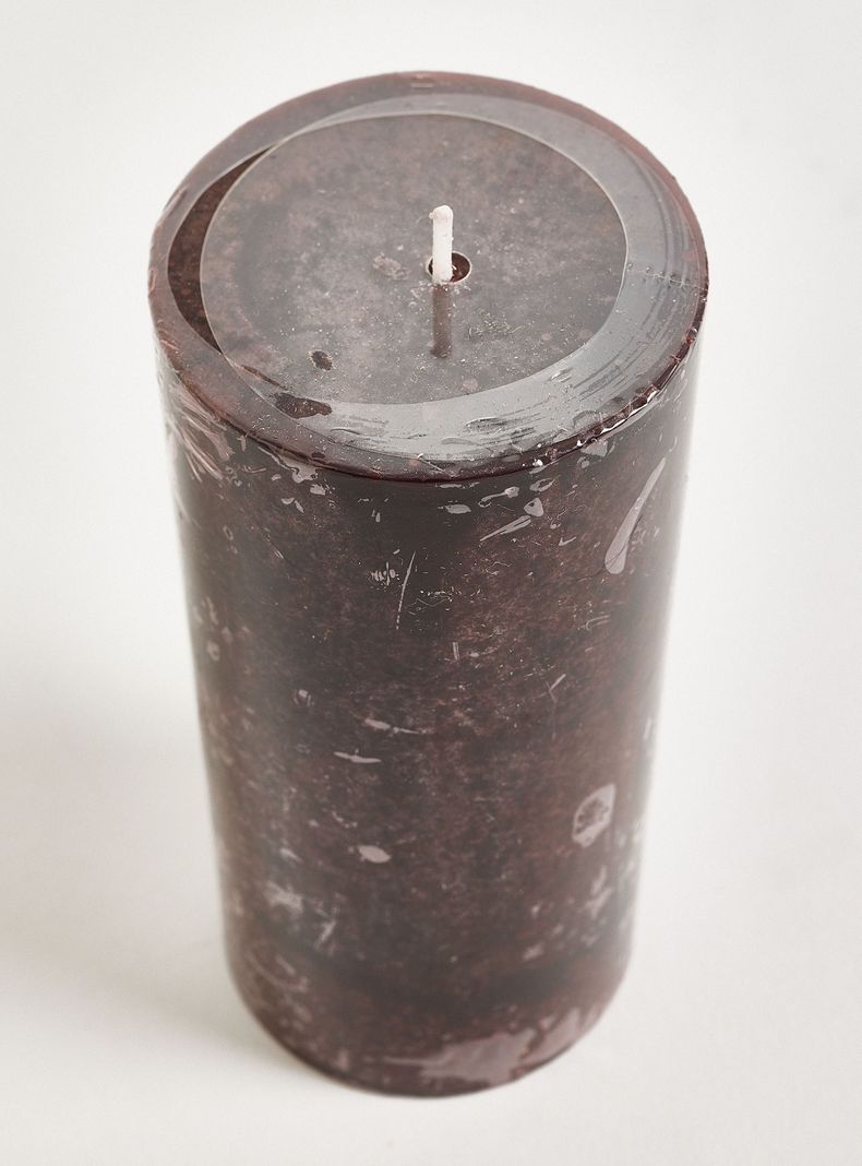 Vela Pilar Negro 15 cm-2
