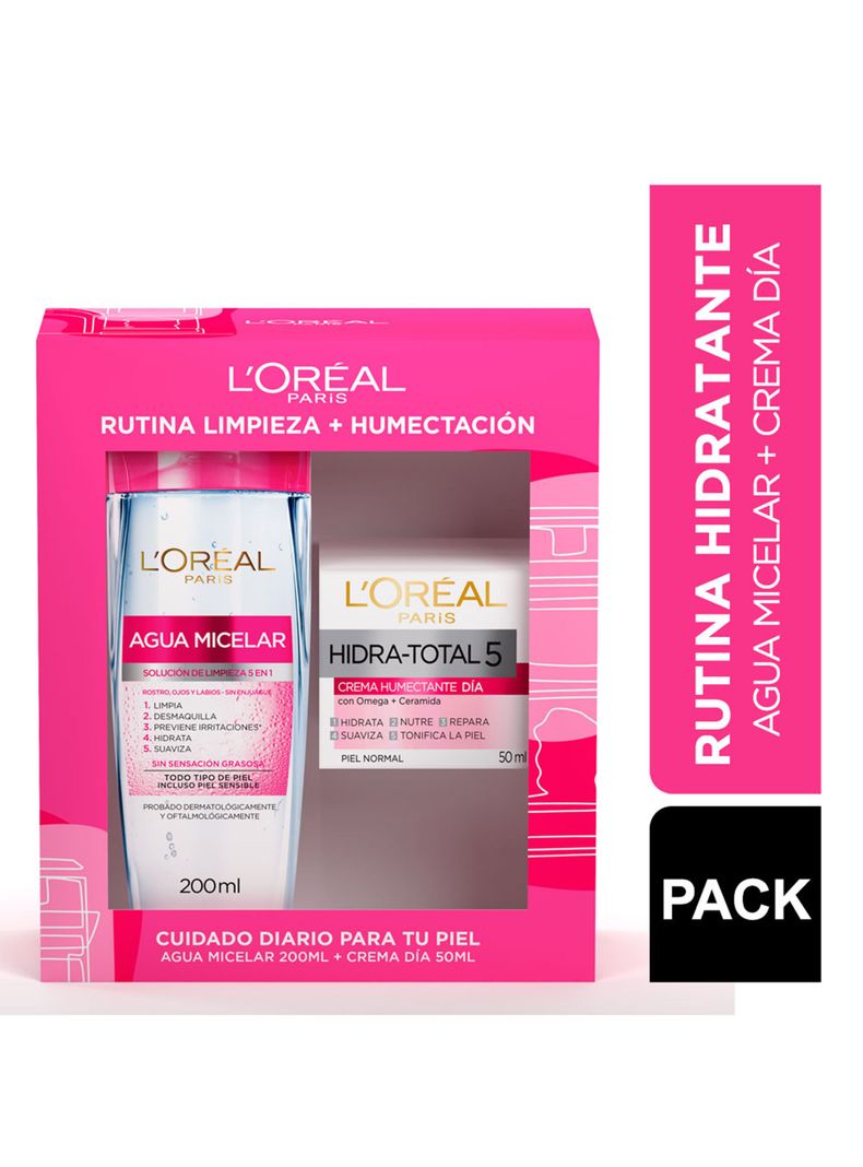 Set Dermo Expertise L'Oréal Paris Tratamiento Crema Ht5 Día + Agua Micelar 200 ml-0