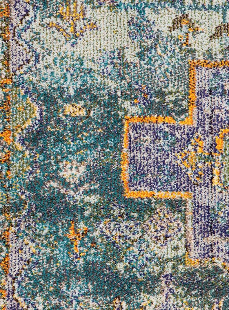 Alfombra Color Azul Bordes 160 x 230 cm-1