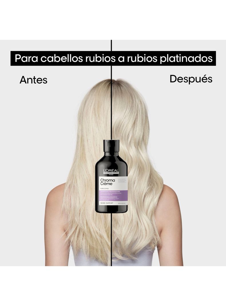 Shampoo Matizador Violeta Chroma Crème Serie Expert 500 ml-4