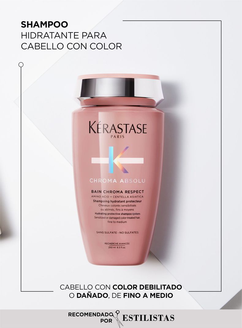 Shampoo Protección Del Color Cabello Fino Bain Chroma Respect Chroma Absolu 250ml-1