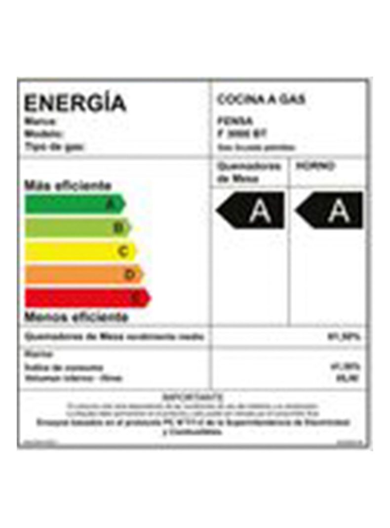 Cocina a Gas 4 Quemadores F 3000 BT Negro-6