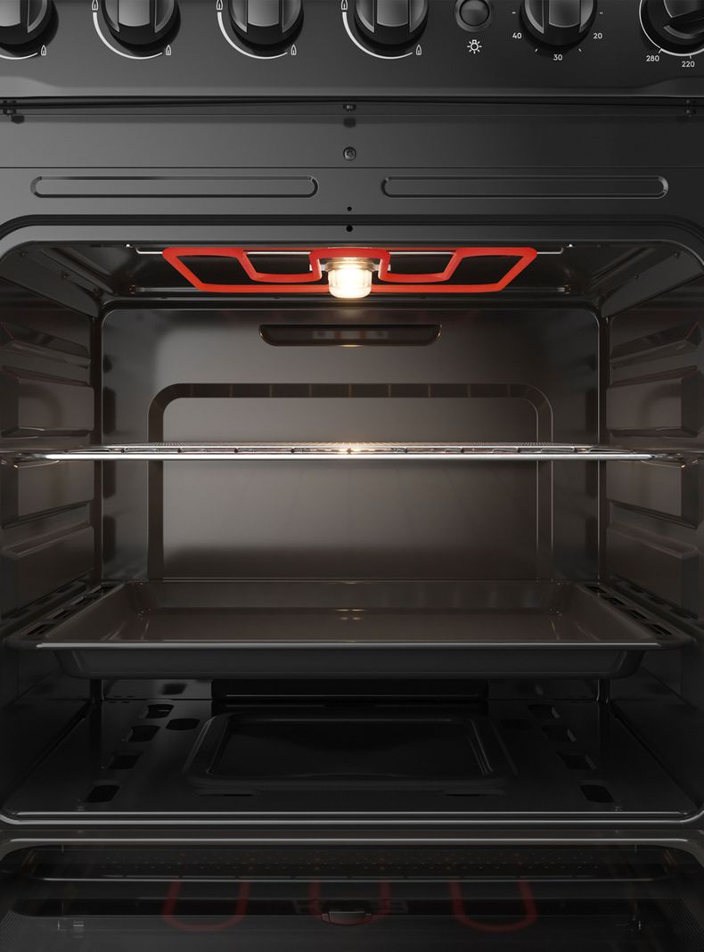 Cocina a Gas 4 Quemadores F 3000 BT Negro-3