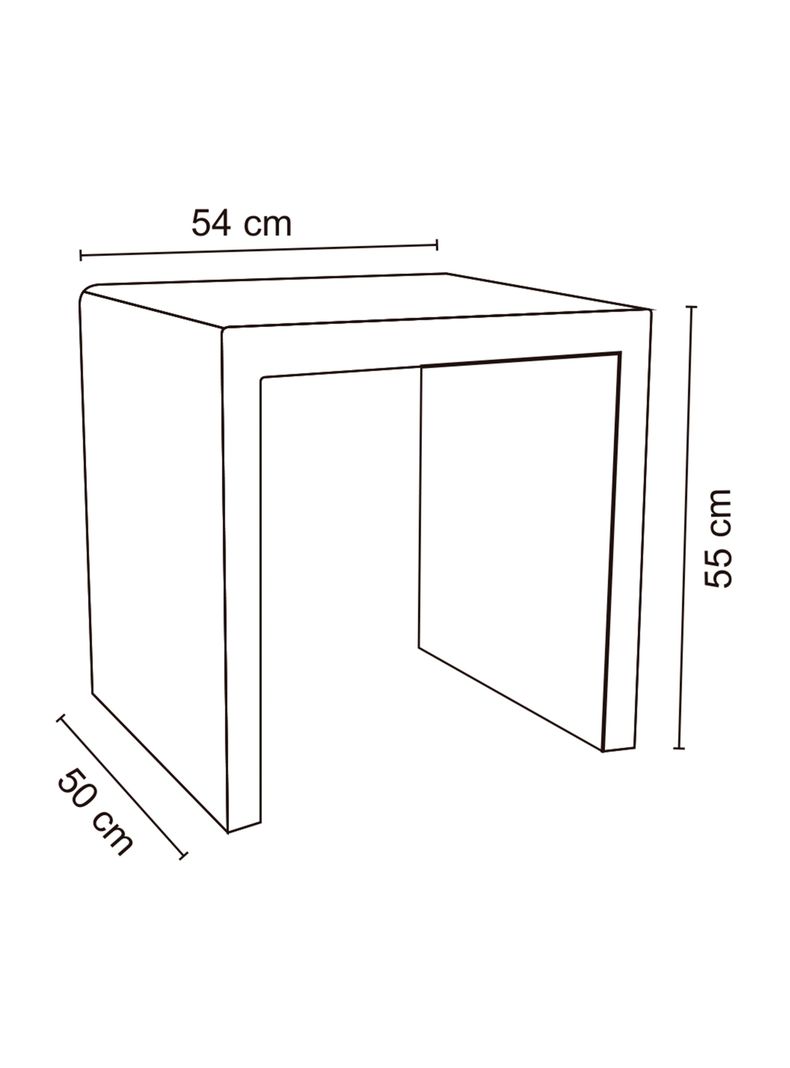 Mesa Lateral Fibra 54x50 cm-2