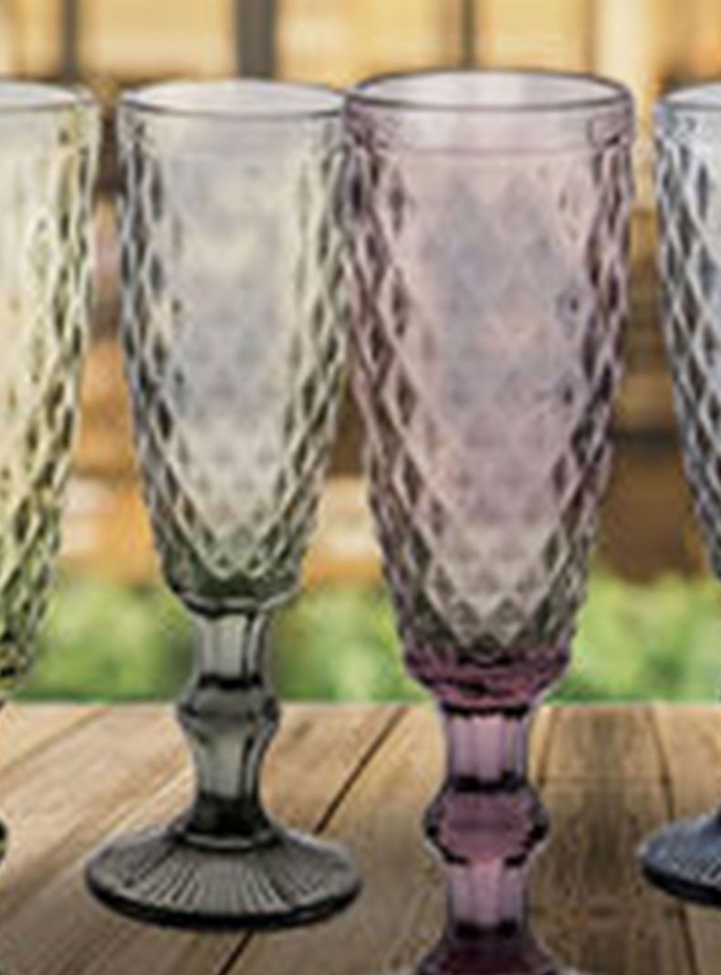 Set 4 Copas Color Champaña Murano-1