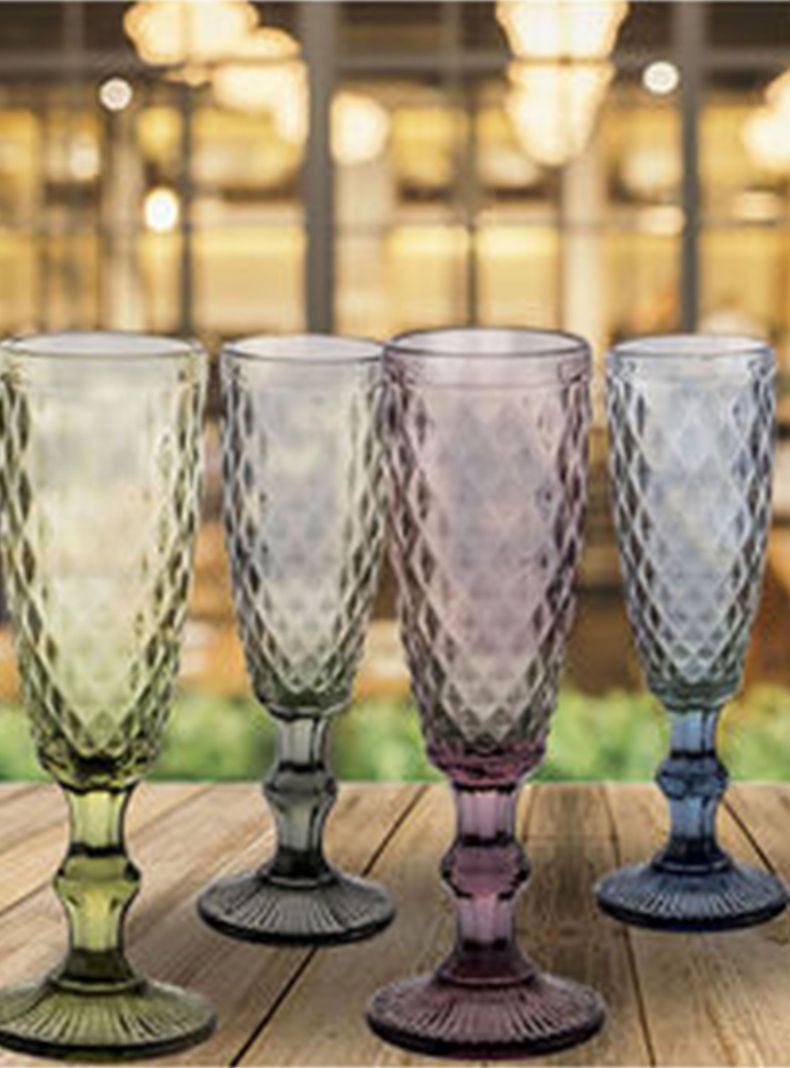 Set 4 Copas Color Champaña Murano-0