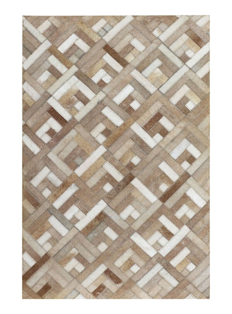 Alfombra Cuero Patch 160x230 cm Natural-0