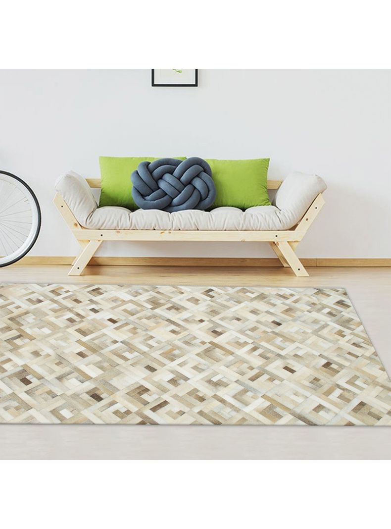 Alfombra Cuero Patch 160x230 cm Natural-2