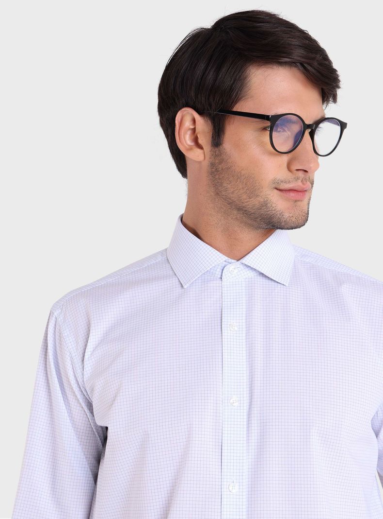 Camisa Regular Fit Cuadros Manga Larga-2