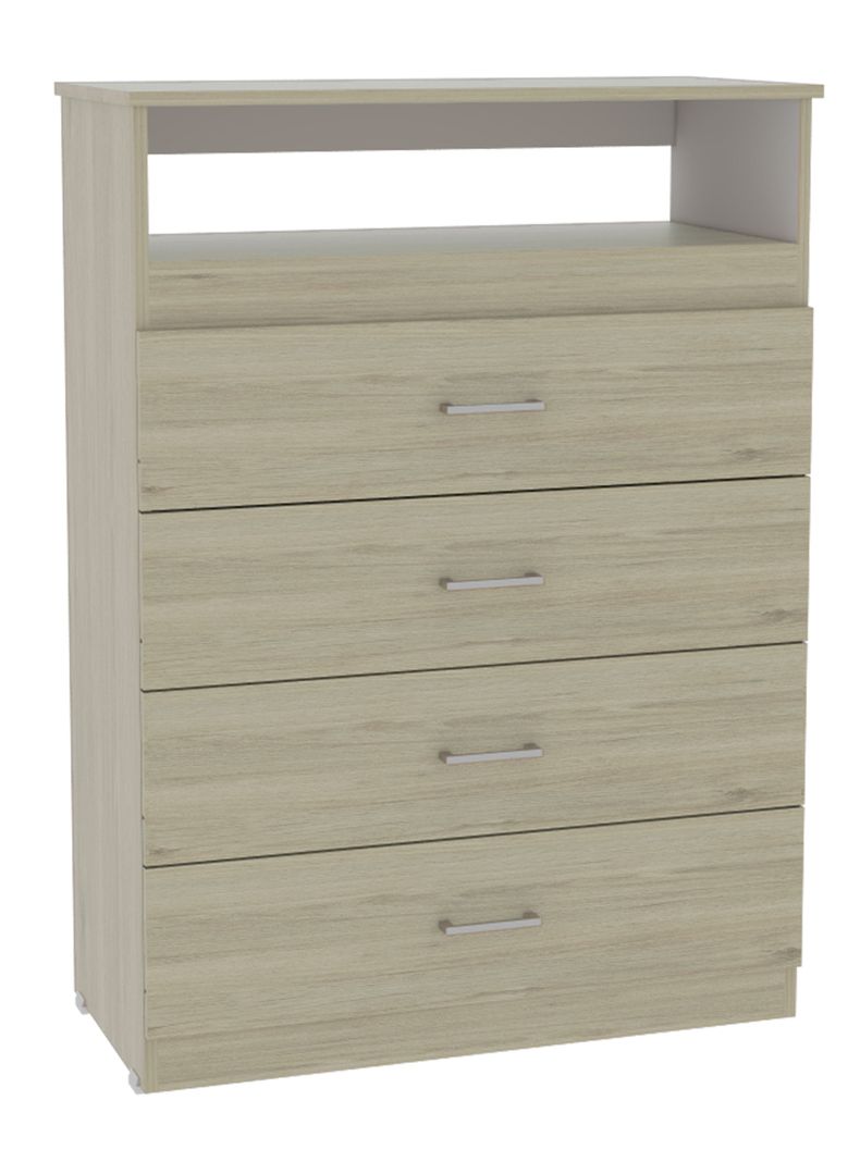Tocador + Zapatero Espejo + Cómoda 4 Cajones Perla-1