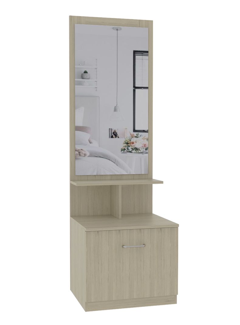 Mueble Tocador + Velador con Espejo-2