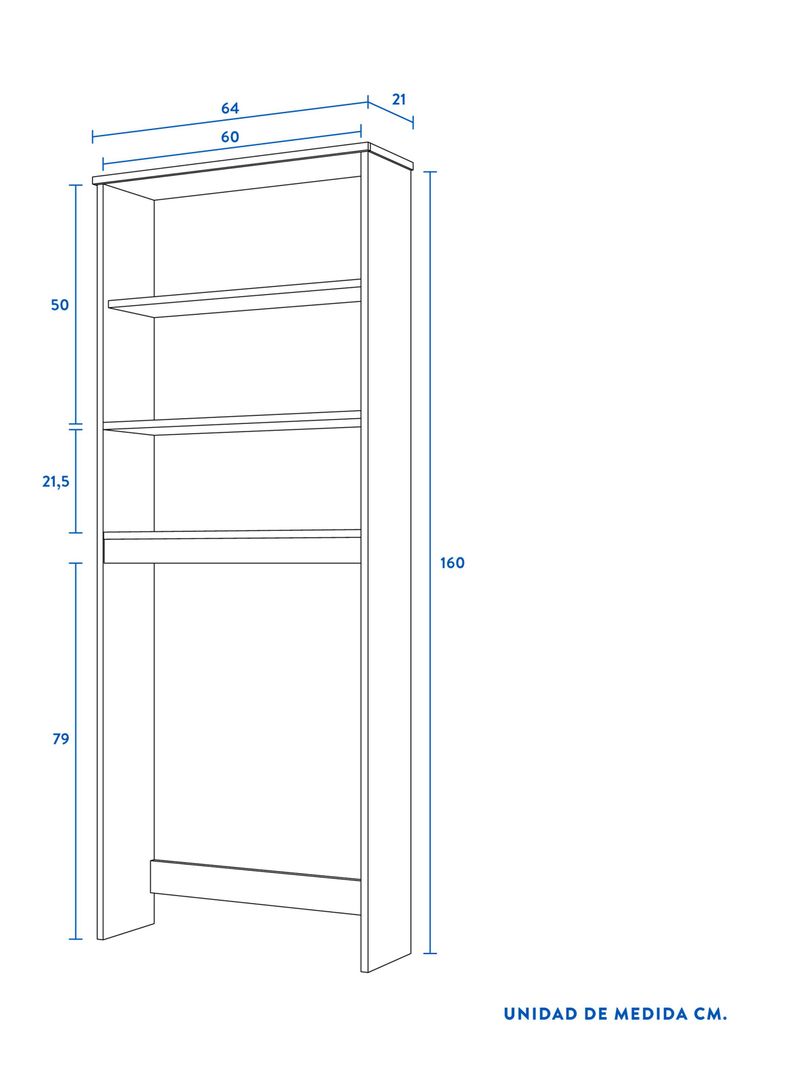 Estante 2 Puertas + Vanitorio + Estante Organizador-3
