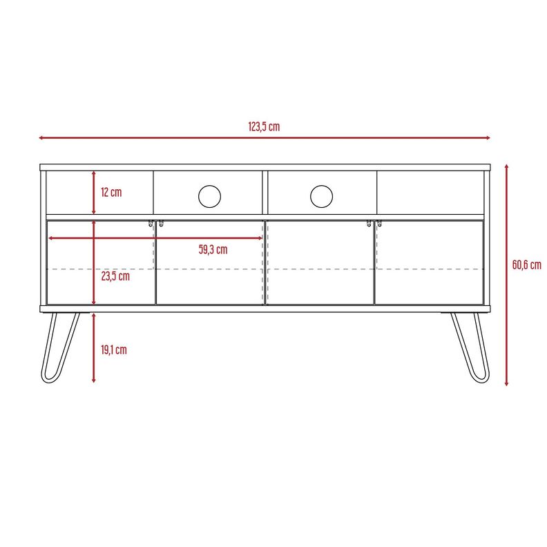 Rack TV 55" Vassel Miel Plomo TuHome-2