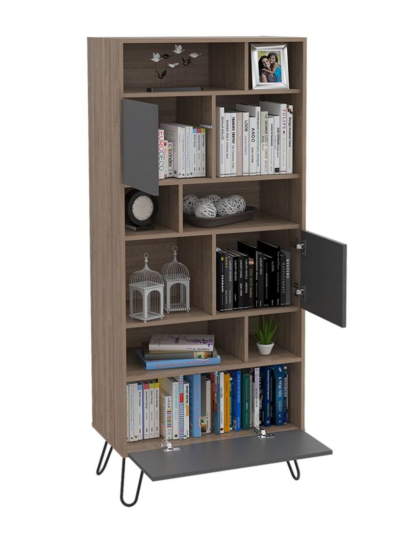 Biblioteca TuHome Vassel Miel Plomo-0
