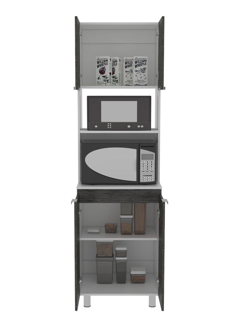 Mueble Microondas Fendi Gris-7