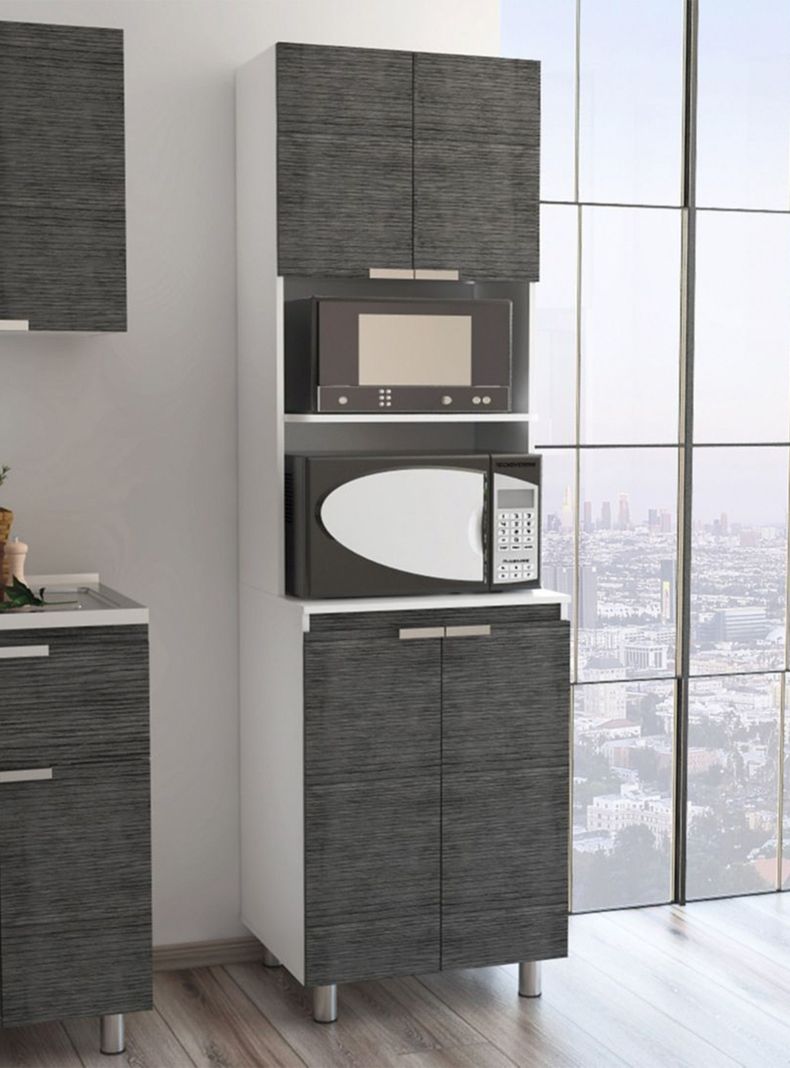 Mueble Microondas Fendi Gris-0
