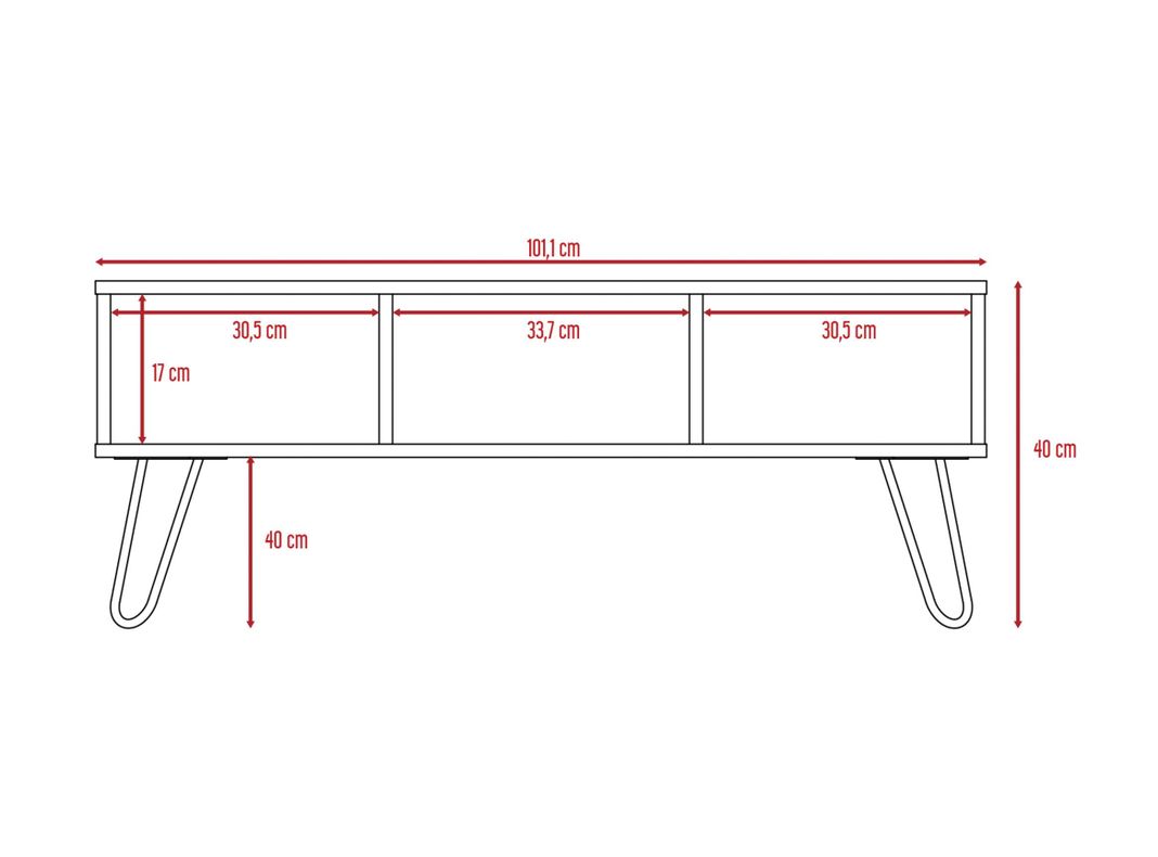 Combo Muebles Vassel Miel Plomo Buffet + Mesa de Centro TuHome-4
