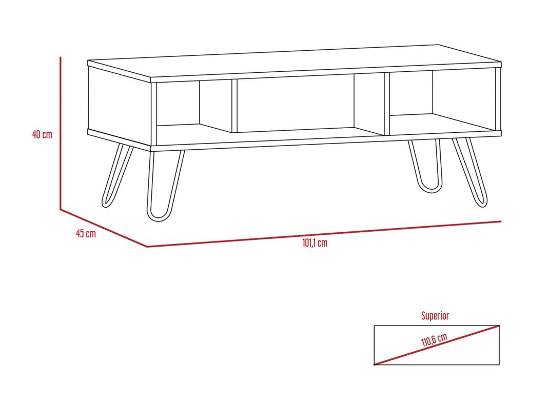 Combo Muebles Vassel Miel Plomo Buffet + Mesa de Centro TuHome-3