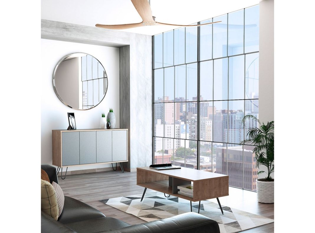 Combo Muebles Vassel Miel Plomo Buffet + Mesa de Centro TuHome-5