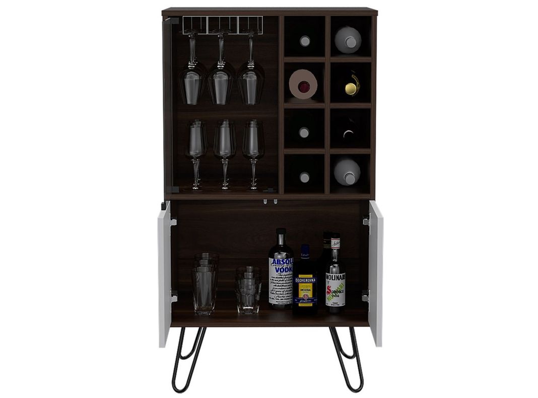Combo Muebles Vassel Habano Blanco Bar + Mesa de Centro-2
