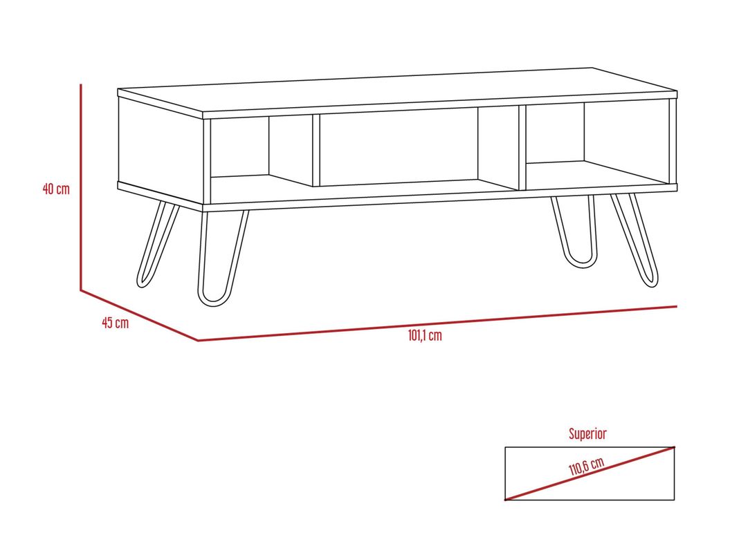 Combo Muebles Vassel Miel Plomo Buffet + Rack TV + Mesa de Centro TuHome-2