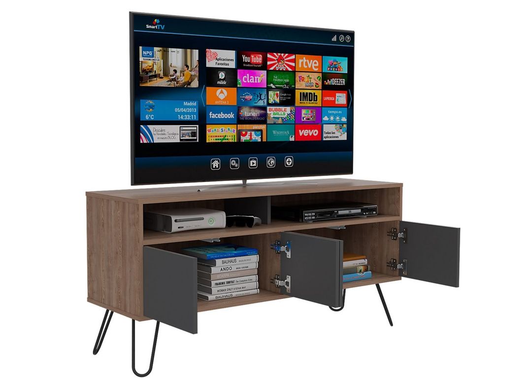 Combo Muebles Vassel Miel Plomo Buffet + Rack TV + Mesa de Centro TuHome-9