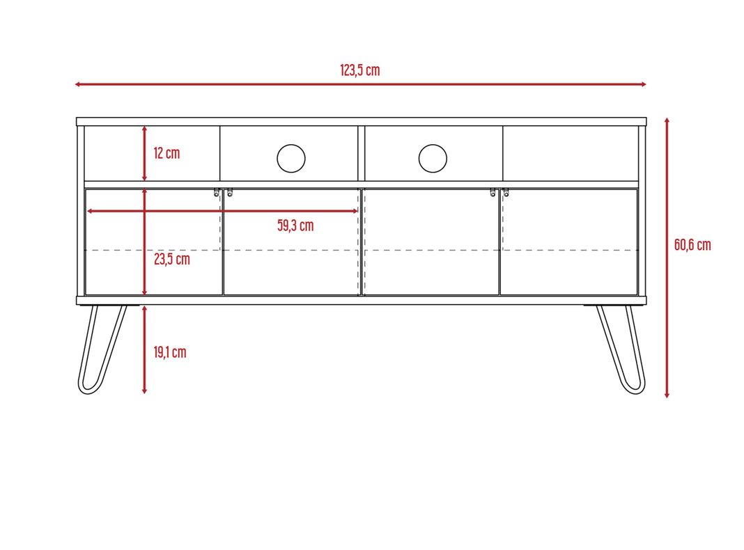 Combo Muebles Vassel Miel Plomo Buffet + Rack TV + Mesa de Centro TuHome-3