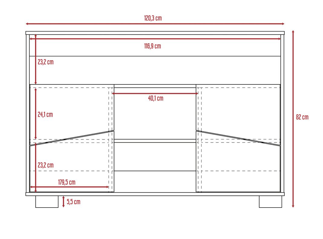 Combo Muebles Fraktal Habano Miel Arrimo + Rack TV + Mesa Centro TuHome-5