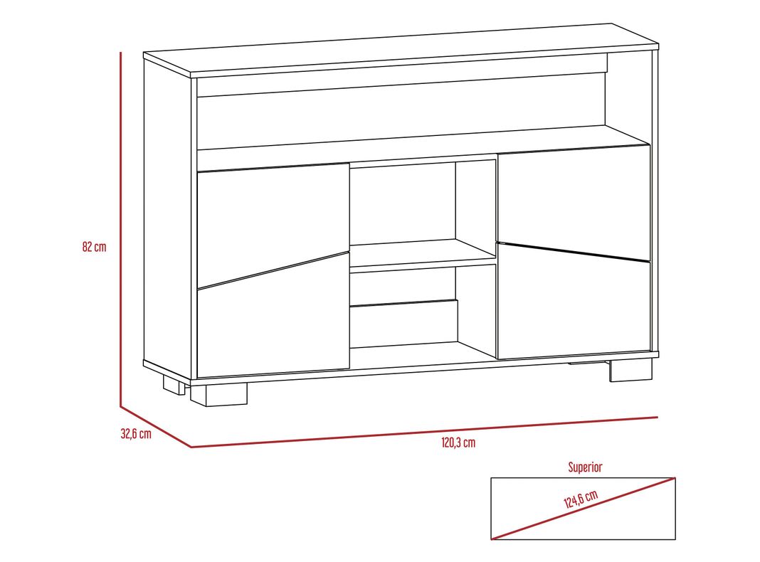 Combo Muebles Fraktal Habano Miel Arrimo + Rack TV + Mesa Centro TuHome-6