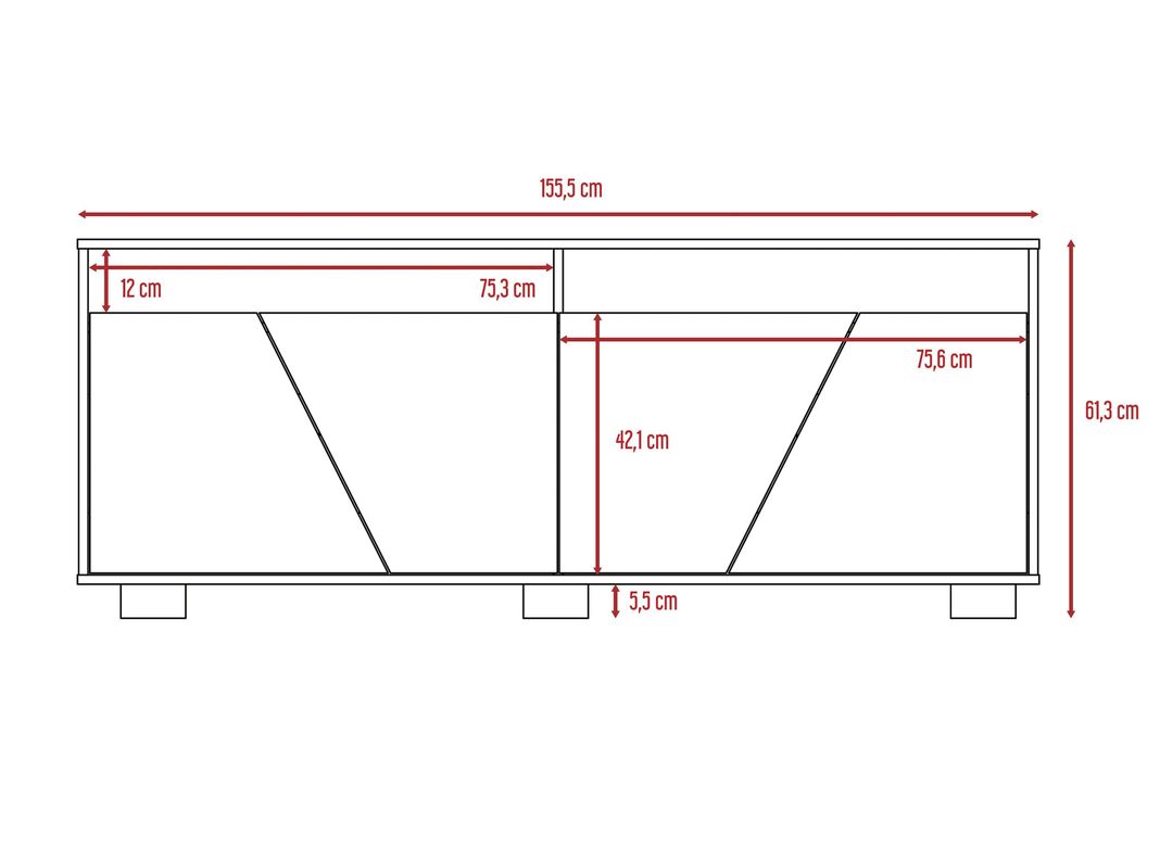 Combo Muebles Fraktal Habano Miel Arrimo + Rack TV + Mesa Centro TuHome-3
