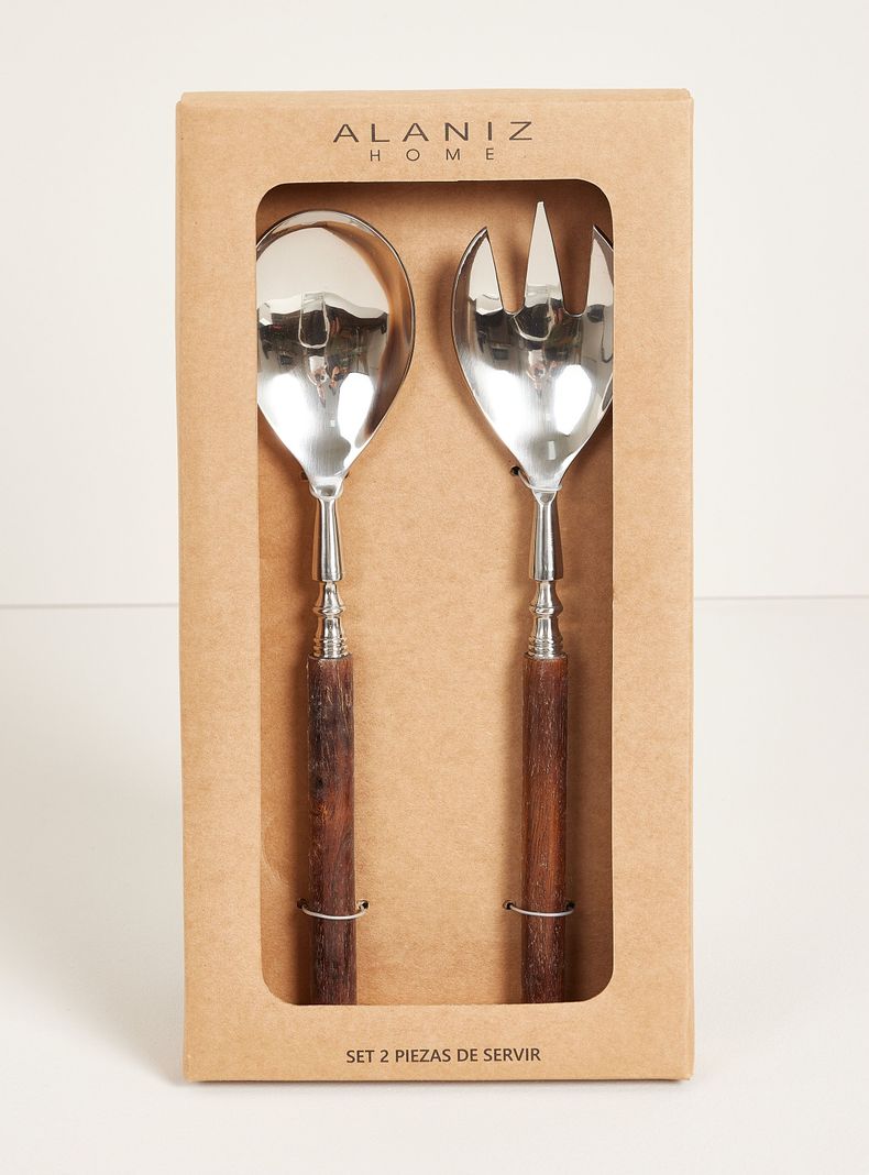 Set 2 Piezas para Servir Basic Madera-2