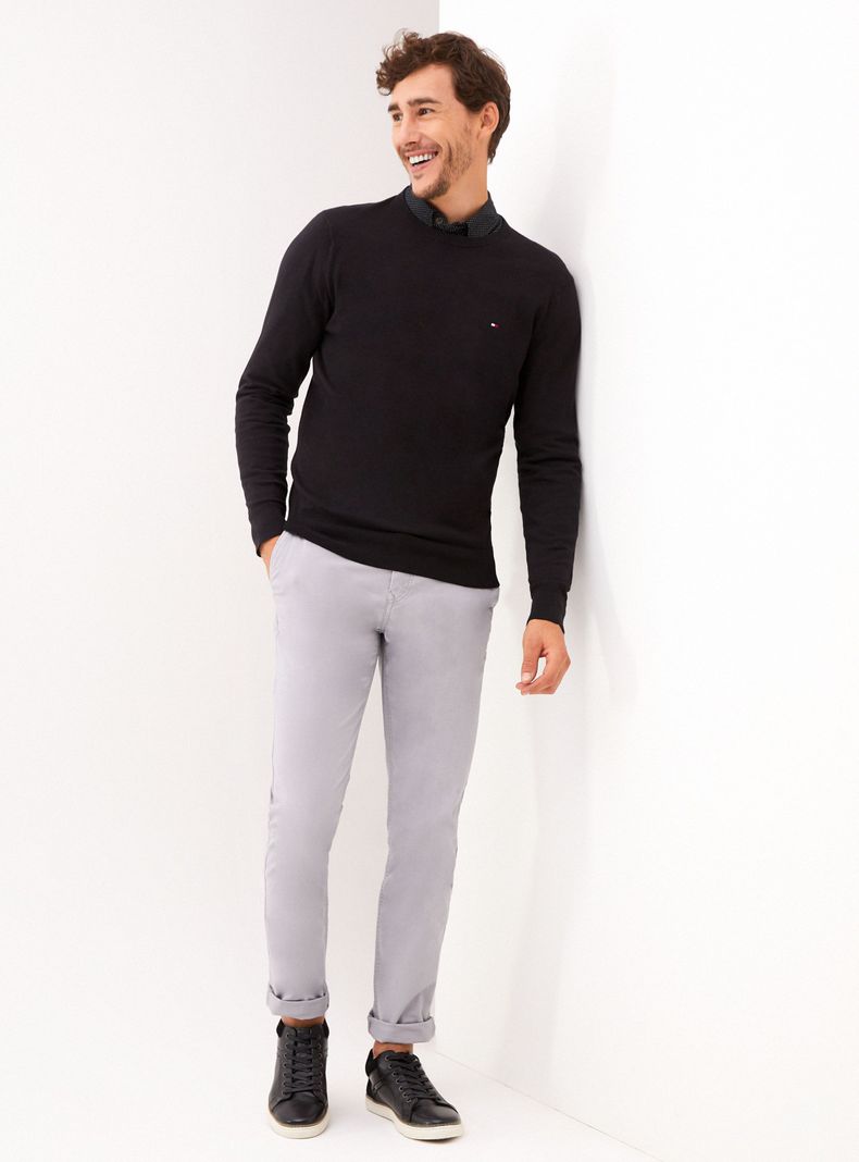 Sweater Clásico Cuello Redondo-3