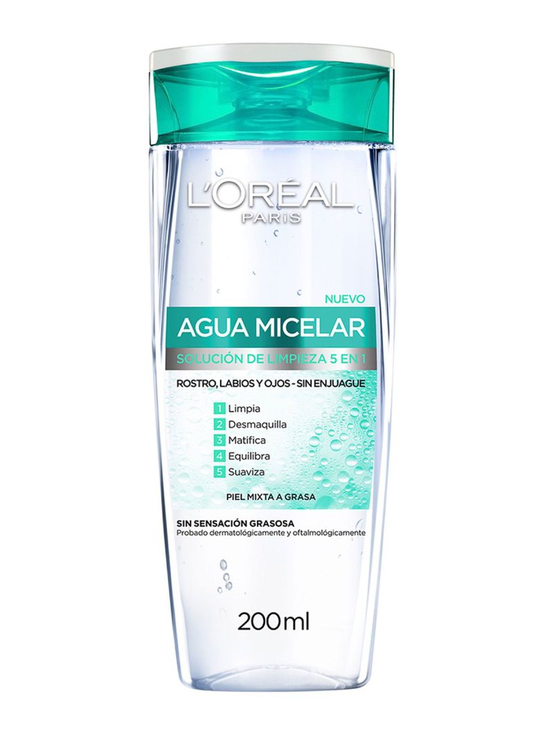 Agua Dermo Expertise L'Oréal Paris Micelar Ht5 Piel Mixta 200 ml-1