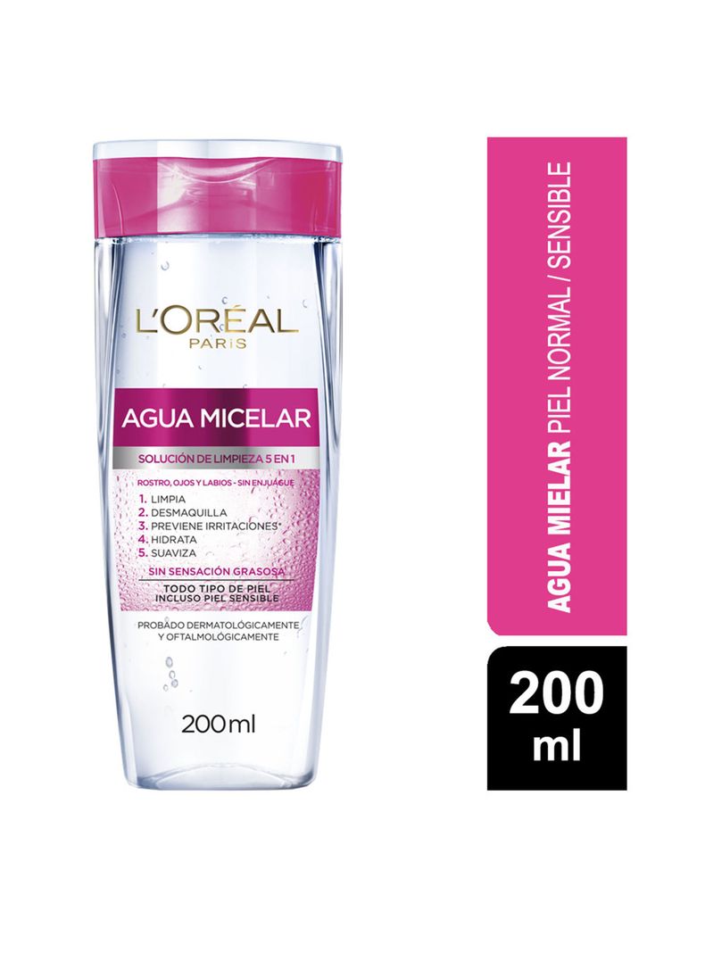 Agua Dermo Expertise L'Oréal Paris Micelar Ht5 Piel Sensible 200 ml-0