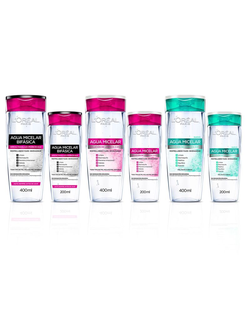 Agua Dermo Expertise L'Oréal Paris Micelar Ht5 Piel Sensible 200 ml-5