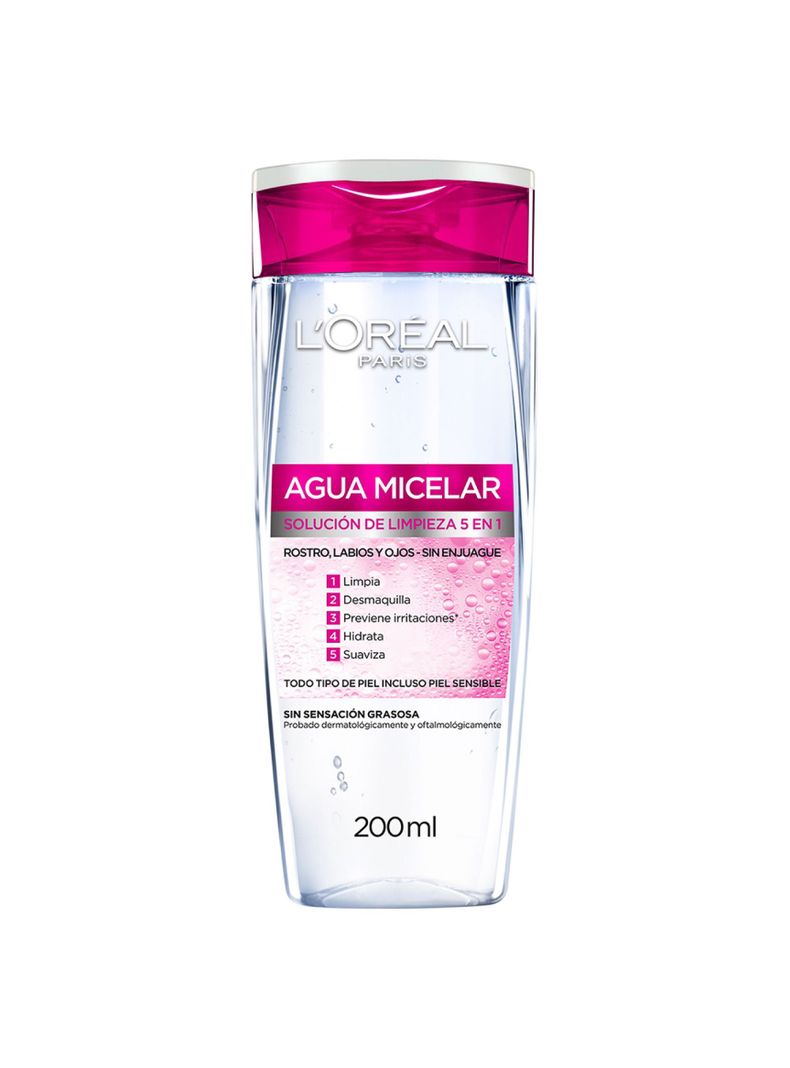 Agua Dermo Expertise L'Oréal Paris Micelar Ht5 Piel Sensible 200 ml-1