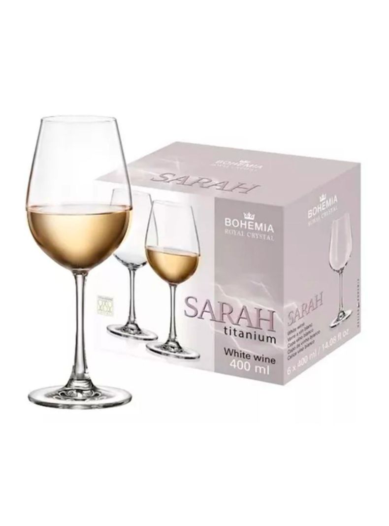 Set 6 Copas Cristal Vino Blanco Sarah 400 ml-1