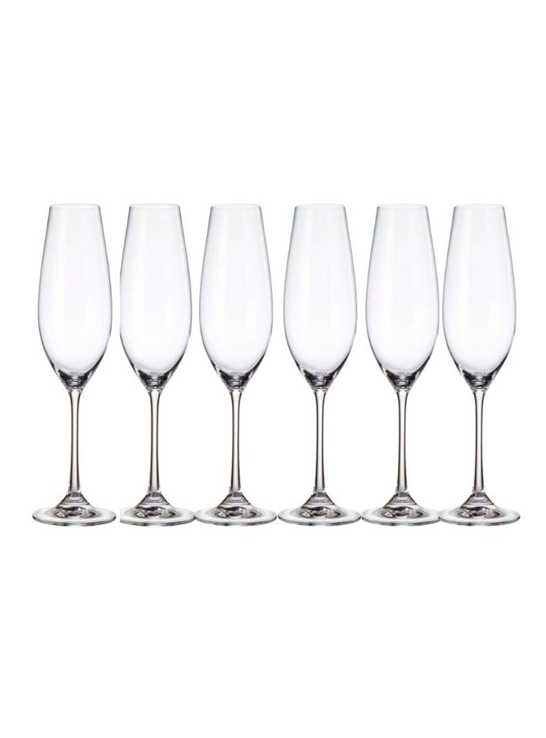Set 6 Copas Cristal Champaña Sarah 260 ml-0