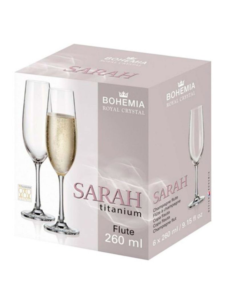 Set 6 Copas Cristal Champaña Sarah 260 ml-1