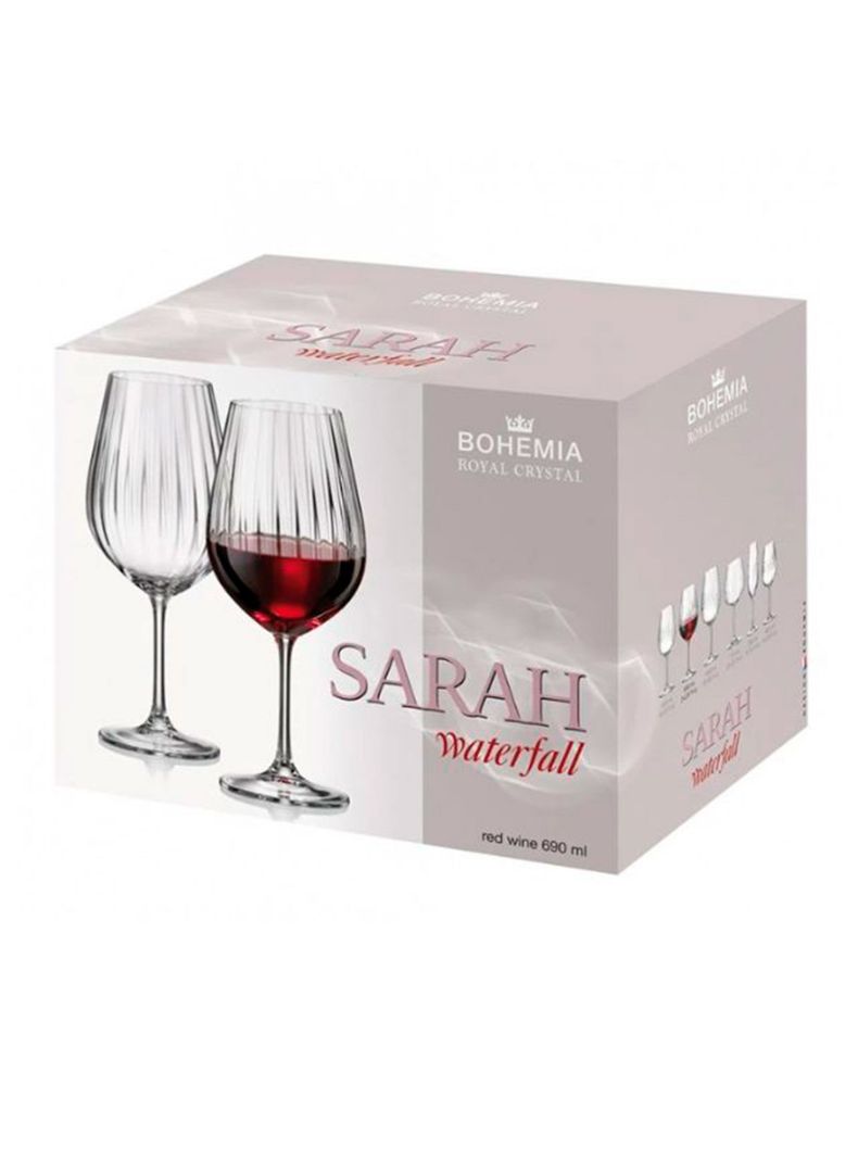Set 6 Copas Cristal Tinto Sarah Waterfall 520 ml-1