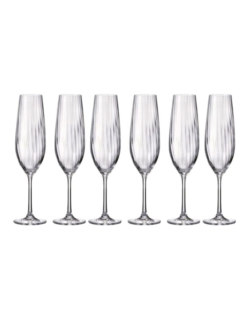 Set 6 Copas Cristal Espumante Sarah Waterfall 260 ml-0