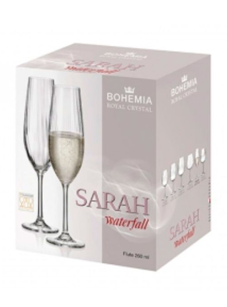 Set 6 Copas Cristal Espumante Sarah Waterfall 260 ml-1