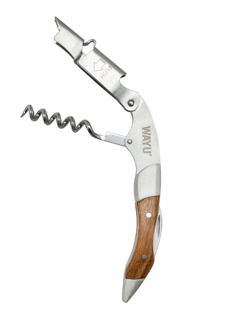 Abridor de Vino Madera Acacia y Acero-0