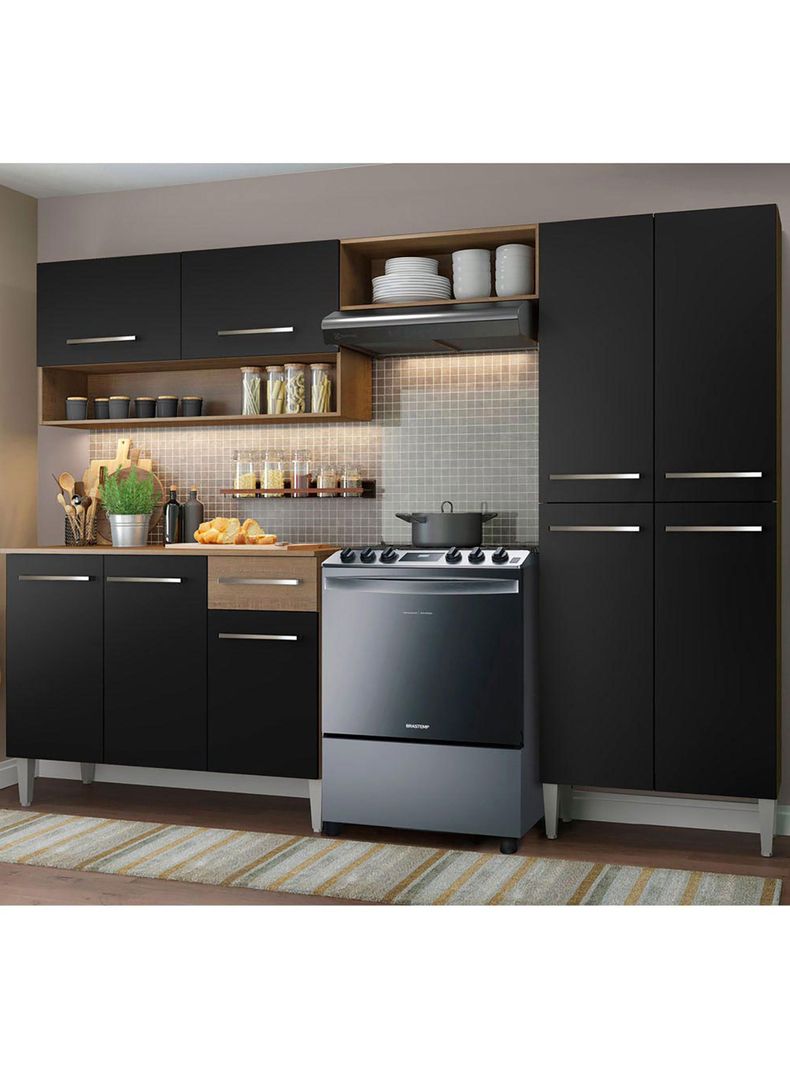 Kit Cocina Emilly Dark 9 Puertas 1 Cajón-2
