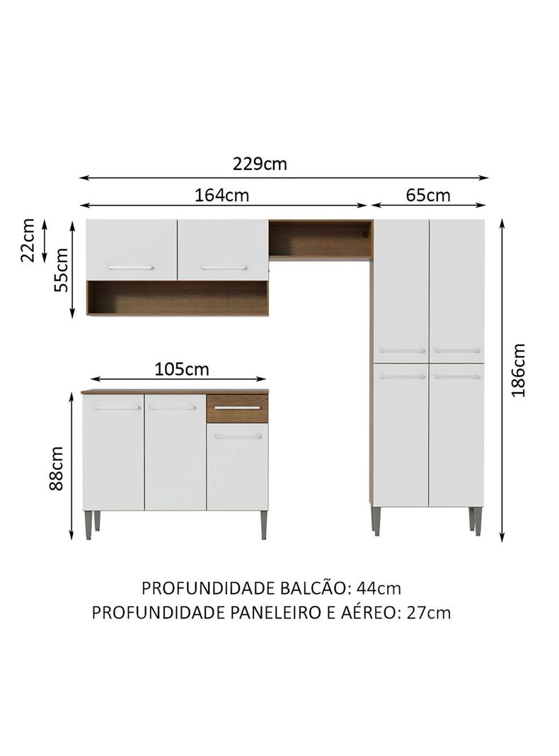 Kit Cocina Emilly Light 9 Puertas 1 Cajón-1