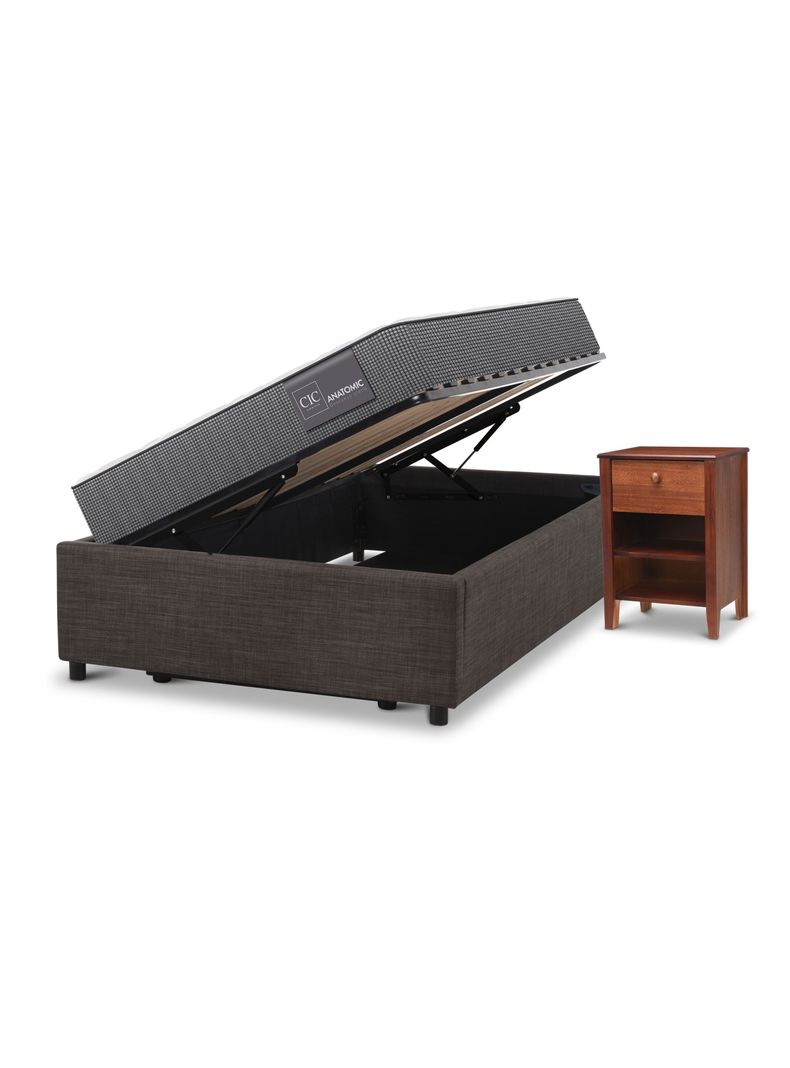 Cama Space Box Anatomic 1.5 + Velador Torino-3